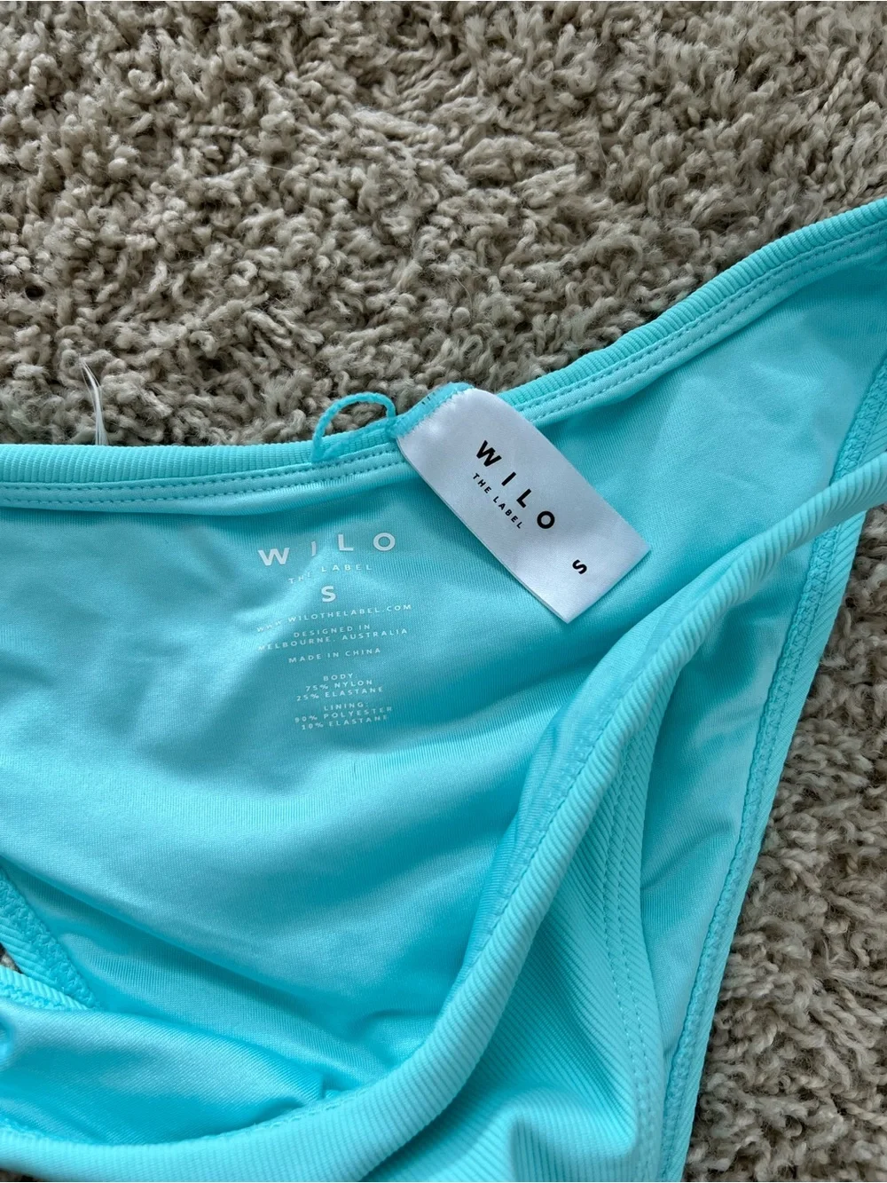 WORN ONCE! WILO blue strapless bikini